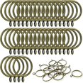 thumbnail image 1 of XINQIHANG 36 Pack 38mm Inner Diameter Metal Curtain Drape Sliding Eyelet Rings Antique Bronze Tone, 1 of 6
