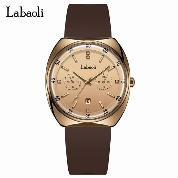 EXPLOJOY Unisex Quartz Watch – Big Dial, Waterproof, Silicone Strap & Date Display