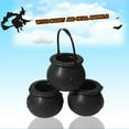 thumbnail image 5 of Fnochy 5 Pcs Halloween Mini Candy Kettles Novelty Cauldron Kettles Cups, Plastic Mini Black Witch Cauldron Multi-purposed Novelty Candy Holder for Halloween, St Patrick's Day Party Clearance, 5 of 5