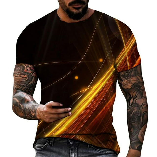 Ketyyh-chn99 T-Shirts pour Hommes T-Shirt Oversize Homme Col Rond Confortable Coton Coupe Décontractée T-Shirts Amples pour Hommes T-Shirt Classique Doux Noir, TG
