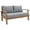 Gray, variant on Pemberly Row Modern Wood Patio Teak Loveseat in Natural/Gray
