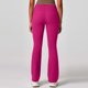 thumbnail image 4 of Pincandy Women's Solid Color High Waist Flared Yoga Pants, Elastic Waist, Stretchy Fabric, Yoga & Daily Fitness, 4 of 5