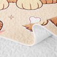 thumbnail image 5 of Manfei Kawaii Puppy Twin Quilt Set, Cartoon Bow Dog Twin Coverlet Set, Cream Pink, 2-Piece, 1 Bedspread and 1 Pillowcase, 5 of 7