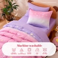 thumbnail image 6 of Sonive Twin Kids Comforter Set, 5 Pieces Super Soft and Fluffy Princess Bedding Set, Pink Star, 6 of 7