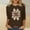 Brown, variant on Hvot&aat Women's Trendy T-Shirts Sunflower Graphic Loose 3/4 Sleeve Tee Casual Boat Neck Cute Funny Blouse