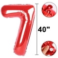 thumbnail image 3 of Balloon Kelfuoya - Lámina de mylar (40 cm), color rojo, número 17, para fiestas, 3 of 8