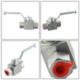 thumbnail image 3 of 1PCS Hydraulic 2 Way High Pressure Ball Valve - 1/4" to 1" BSP - 500 Bar MWP, 3 of 7