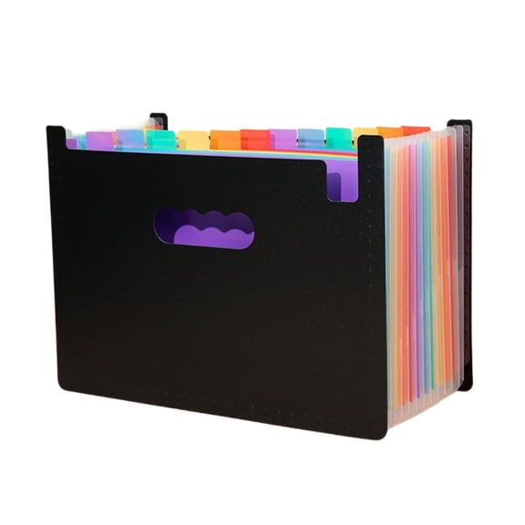 AYktou Expanding File Folder, Rainbow Pockets Desktop Accordion File Organizer, Large Capacity A4 Document Organizer with Indexs, Standing Folder Portable Bill & Receipt Organizer for Home Office