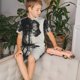 thumbnail image 4 of Balery Double Exposure Cat Forest Conjunto de Pijama Infantil de Manga Corta con Estampado – Ropa de Dormir de Algodón Suave-XX-Large, 4 of 6