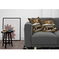 thumbnail image 3 of Ambesonne Rustic Throw Pillow Cover 2 Pack, Cow in Bubbly Bathtub Barn, 24", Caramel Yellow and Brown, 3 of 7