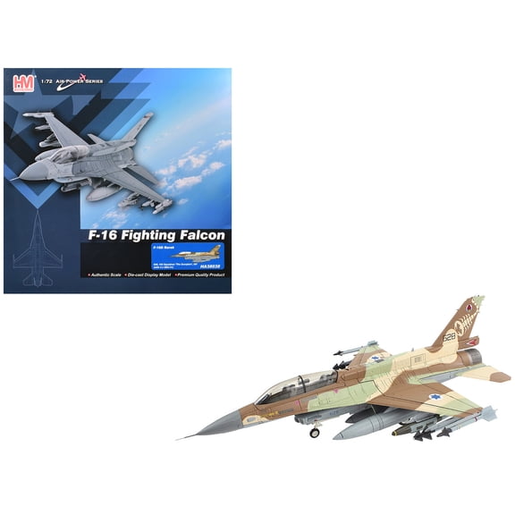 Lockheed F-16D Fighting Falcon Fighter Aircraft "The Scorpion" Israeli Air Force "Air Power" 1/72 Diecast Model by Hobby Master