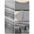 thumbnail image 2 of Eytino Womens Basic Tops Waffle Knit Tops Casual Crew Neck Tee Shirts Hollow Out Raglan Short Sleeve Summer T-Shirts Basic Tees S-2XL Gray, 2 of 7