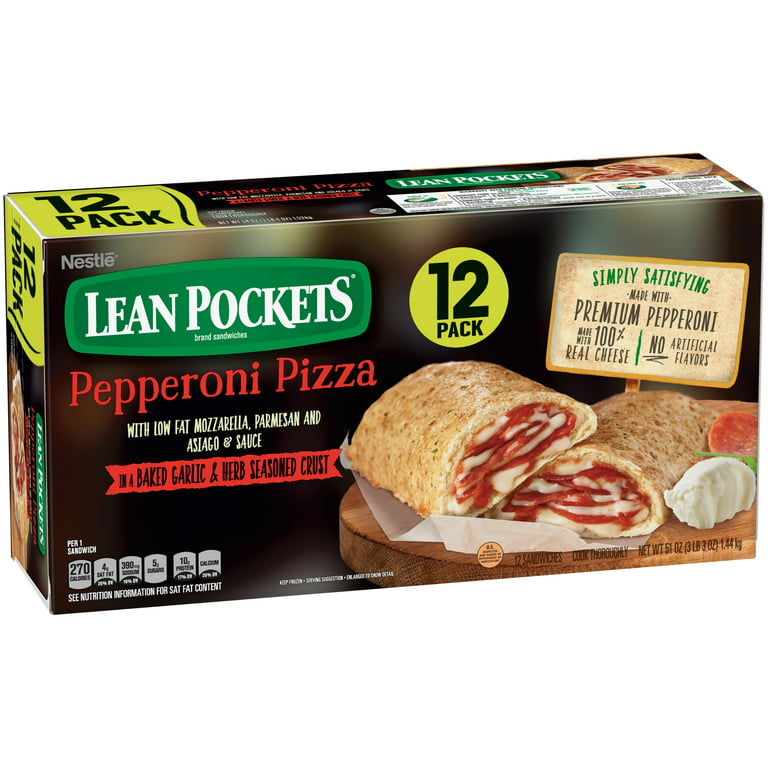 Hot Pockets® Frozen Snack Pepperoni Pizza Frozen Sandwiches, 12 ct / 4.5 oz  - Food 4 Less