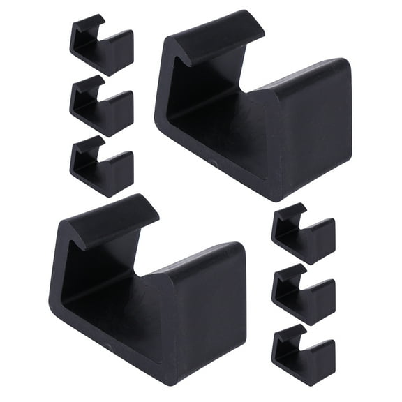 Homoyoyo Chair Fastener Clips, Black Plastic Locking Clips for Wicker Furniture, 8 Pieces, Secure and Easy to Use