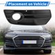thumbnail image 3 of 1pc Cubierta de rejilla de luz antiniebla frontal derecha para Audi Q5 2009-2012 No.8R0807682A ABS Negro, 3 of 7