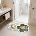 thumbnail image 2 of Yhmxh Alfombrillas de baño para baño Alfombra de baño Alfombra de cachemira sintética de forma irregular de 23,6 x 15,7 pulgadas Decoración del baño, 2 of 5