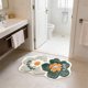 thumbnail image 2 of Yhmxh Alfombrillas de baño para baño Alfombra de baño Alfombra de cachemira sintética de forma irregular de 23,6 x 15,7 pulgadas Decoración del baño, 2 of 5