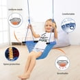 thumbnail image 5 of Hand-Knitting Toddler Swing, Swing Seat for Kids with Adjustable Ropes, Little tikes Swings Set, for Outdoor Indoor, Playground, Backyard (Blue), 5 of 7