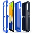 thumbnail image 5 of NIFFPD Samsung Galaxy A03 Case with Screen Protector Full-Body Shockproof Phone Case for Galaxy A03 Blue&Blue, 5 of 6