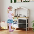 thumbnail image 4 of Gymax Kids Play Kitchen w/2 Stoves Rotation Knobs Faucet Sink Dishwasher Drawers, 4 of 10