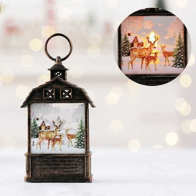 ILJNDTGBE Christmas Decorations Flame Lamp Bar Scene Layout Portable Small Oil Lamp Layout Props Table Decorations Phone Christmas Ornament Matrix Ornament Great Grandma Christmas Ornament