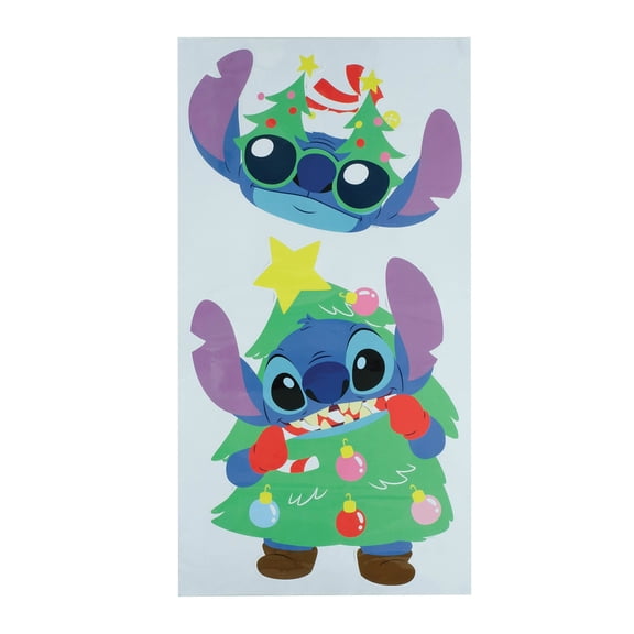 Disney Stitch Christmas Door Sticker Set – Holiday Wall & Door Decals