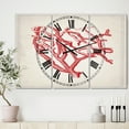 thumbnail image 2 of DesignArt Red Coral 2 Large Wall Clock, 2 of 2