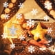 thumbnail image 5 of Adornos para la parte superior del árbol de Navidad con forma de estrella: adorno para la parte superior del árbol hueco dorado brillante, lámpara de proyector 3D giratoria con diseño de, 5 of 7