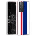 thumbnail image 1 of TalkingCase Slim Phone Case for Samsung Galaxy S21 Ultra 5G, S30 Ultra, (Not S21,S21+), Racing Stripe 5 Print, Lightweight,Flexible,Soft, USA, 1 of 7