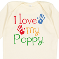 thumbnail image 4 of Inktastic Poppy Grandkids Handprints Boys or Girls Long Sleeve Baby Bodysuit, 4 of 5