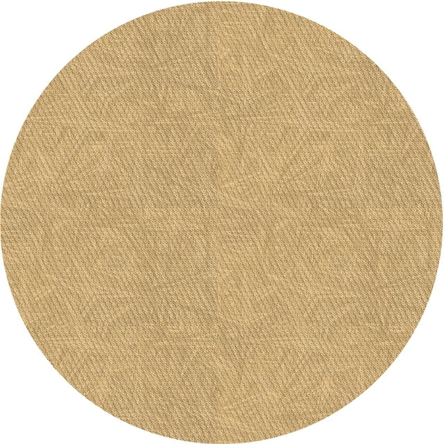 Ahgly Company Tapis d'Intérieur Rond Lavable en Machine Jaune Orange Transitionnel, 4 Pieds Rond