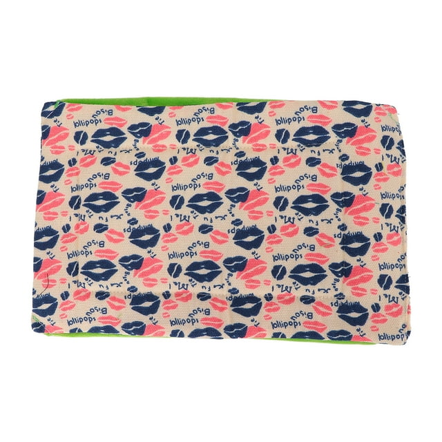Lit de Dragon Barbu, Sac de Couchage pour Reptile Doux pour Imprimé de Lèvres Léopard + Courtepointe Verte
