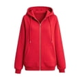 thumbnail image 4 of Hoodie for Women Zip Up Hoodies Oversized Sweatshirt Fall Fashion Outfits 2026 Casual Hooded Jackets, 4 of 4