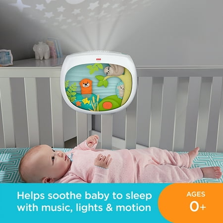 Fisher-Price Settle & Sleep Projection Soother Baby Sound Machine with Music, Multicolor