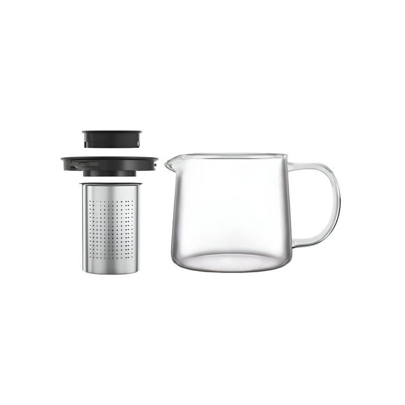 Tetera De Vidrio Xtellar 1200 Ml color transparente Grande De Con 4 Tazas De Té