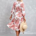 thumbnail image 4 of EQWLJWE Robes d'Été pour Femmes 2023 Mode d'Été Col en V Manches Trois-Quarts Robe Décontractée Imprimée, 4 of 4