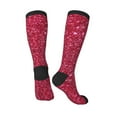 thumbnail image 4 of Bingfone Compression Socks For Women And Men Long Socks For Running Athletic Cycling Nurse-Pink Glitter, 4 of 9