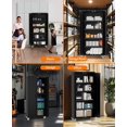 thumbnail image 4 of Huisuilinss Metal Garage Storage Cabinet with Wheels,72" H Metal Storage Cabinet with 4 Adjustable Shelves,Steel Rolling Cabinet with Locking Door for Home, School, Office, Garage, 4 of 7