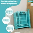 thumbnail image 5 of Pefilos Dog Playpen for Indoor, Yard, RV Camping, 24" 8 Panels Dog Fence for Puppy and Small Dogs, Outdoor Foldable Pet Exercise Pen with Doors, Blue, 5 of 7
