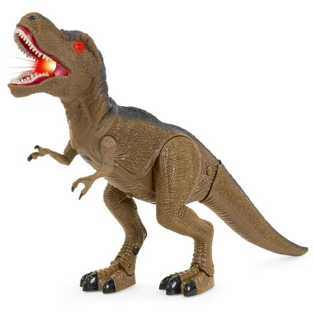 Best Choice Products 21-Inch Walking T-Rex Dinosaur Toy with Light-Up Eyes, Sounds, (Walking Dead Best Choices)