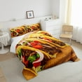thumbnail image 4 of Taco Comforter Set Full for Adults ,Burrito Tortilla Bedding Set Funny Decor for Home,Realistic Food Bedding Comforter Sets Novelty Tacos Birthday Gifts Quilt Bed Set 3Pcs, 4 of 5