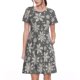 thumbnail image 1 of Balery Sparkling Snowflakes Vestidos sueltos de manga corta para mujer, vestidos de verano 2025, vestidos casuales de corte A con vuelo., 1 of 6