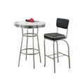 thumbnail image 3 of Retro Black Bar Stool Set of 2, 3 of 7
