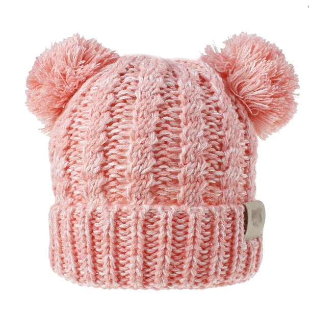Guardurnaity Gorro de frita giro esponjoso pompones bolas tocado gran elasticidad gorras hermoso regalo para niños piel en polvo blanco Type3 NO3