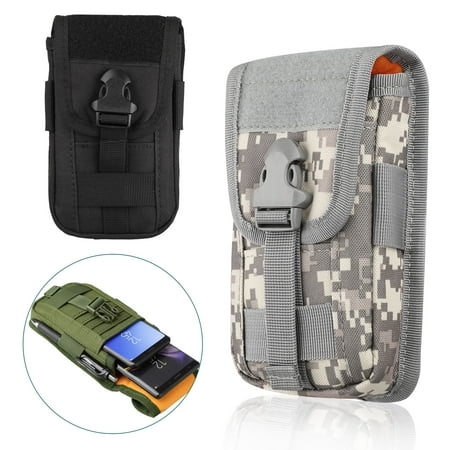 EEEKit Tactical Pouch Compact Universal Multipurpose Smartphone Holster Carry Case Pouch Belt Waist Bag Gadget Outdoor Gear for iPhone Samsung (Best Compact Smartphone 2019)