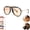 #B, variant on Oversized Aviator Sunglasses for Women tortoise shell glasses 2026 NEW Retro 70s Sunnies Tangle Free Gold Big