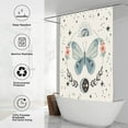 thumbnail image 2 of Extra Long Bathroom Shower Curtain 72x84 Inch 70''s Botanical Butterfly Shower Curtain Moon Phase Divination Horoscope Shower Curtain Waterproof Polyester Fabric Washable Machine Washable, 2 of 5
