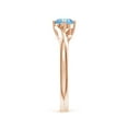 thumbnail image 3 of Angara Natural 0.4 Ct. Aquamarine Solitaire Ring in 14K Rose Gold for Women (Ring Size: 12), 3 of 9