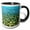 Black/White, variant on 3drose, Turkish Aegean Seashore Artistic Abstract, 11oz Two-tone Red Mug