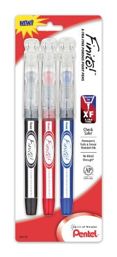 Finito! Porous Point Pen x-Tra Fine Point Tip, Assorted Ink (A/B/C), 3-PK
